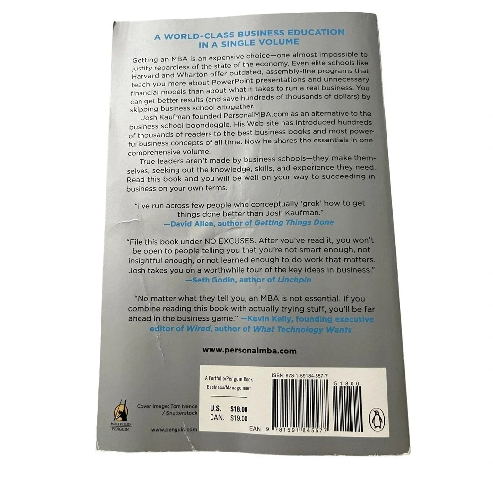 The Personal MBA: Master The Art Of Business By Josh Kaufman Paperback‎